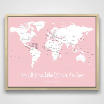 Push Pin Mini World Map - Prism Color Series - Midnight CM Mini Map