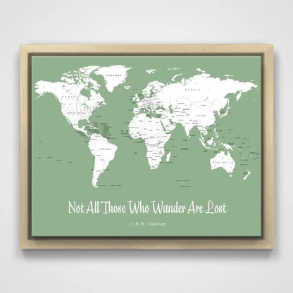 Push Pin Mini World Map - Prism Color Series - Midnight CM Mini Map