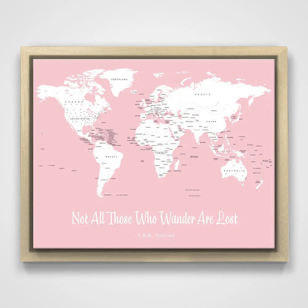 Push Pin Mini World Map - Prism Color Series - Midnight CM Mini Map
