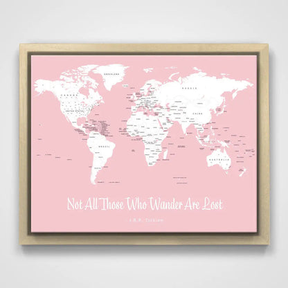 Push Pin Mini World Map - Prism Color Series - Midnight CM Mini Map