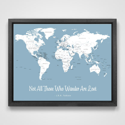 Push Pin Mini World Map - Prism Color Series - Midnight CM Mini Map