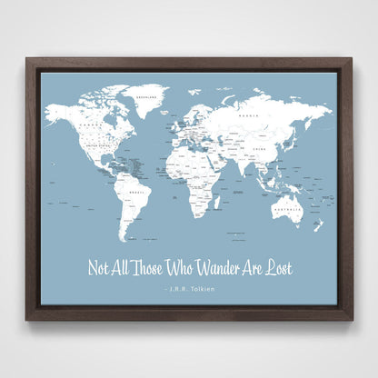 Push Pin Mini World Map - Prism Color Series - Midnight CM Mini Map