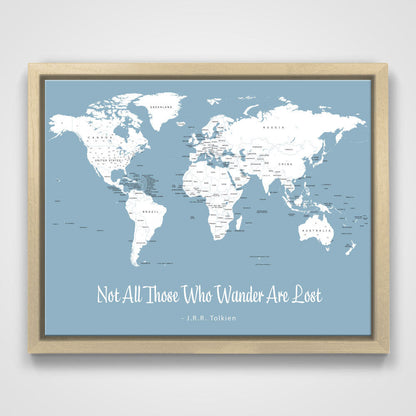 Push Pin Mini World Map - Prism Color Series - Midnight CM Mini Map