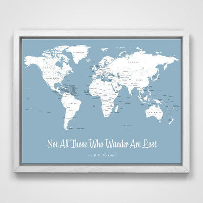 Push Pin Mini World Map - Prism Color Series - Midnight CM Mini Map