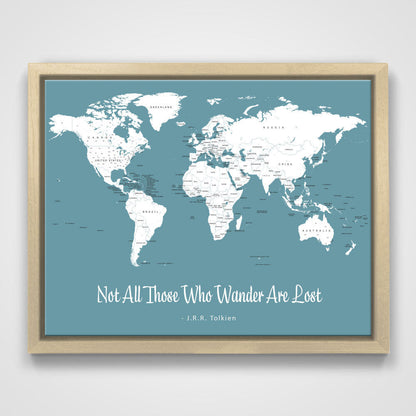 Push Pin Mini World Map - Prism Color Series - Midnight CM Mini Map