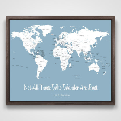 Push Pin Mini World Map - Prism Color Series - Midnight CM Mini Map