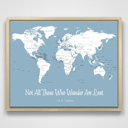 Push Pin Mini World Map - Prism Color Series - Midnight CM Mini Map