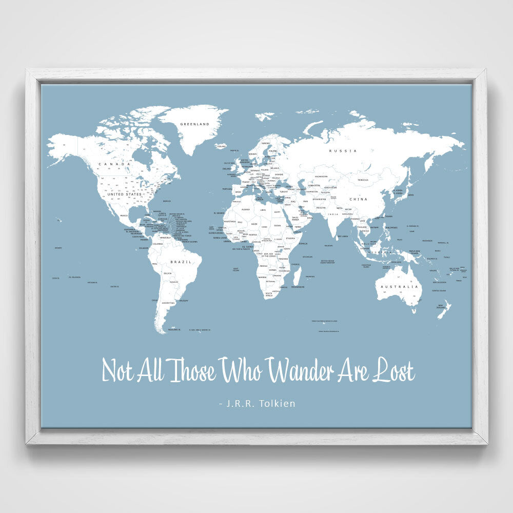 Push Pin Mini World Map - Prism Color Series - Midnight CM Mini Map