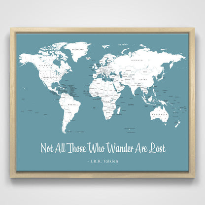 Push Pin Mini World Map - Prism Color Series - Midnight CM Mini Map