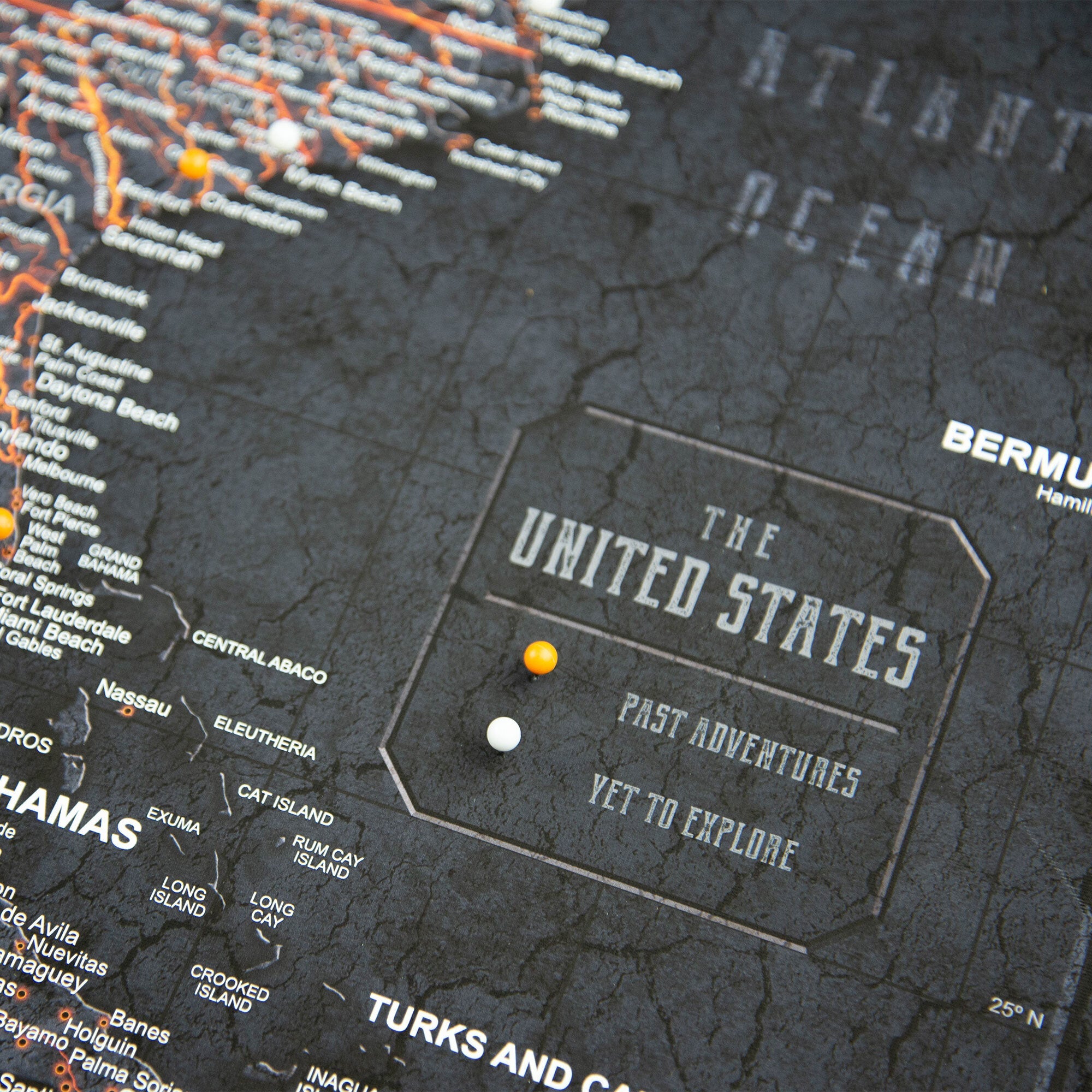 Push Pin USA Map (Pin Board) - Obsidian Inferno (Copy) CM Pin Board
