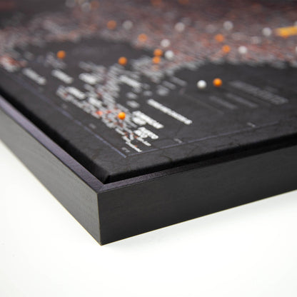 Push Pin USA Map (Pin Board) - Obsidian Inferno (Copy) CM Pin Board