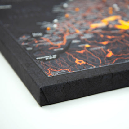 Push Pin USA Map (Pin Board) - Obsidian Inferno (Copy) CM Pin Board