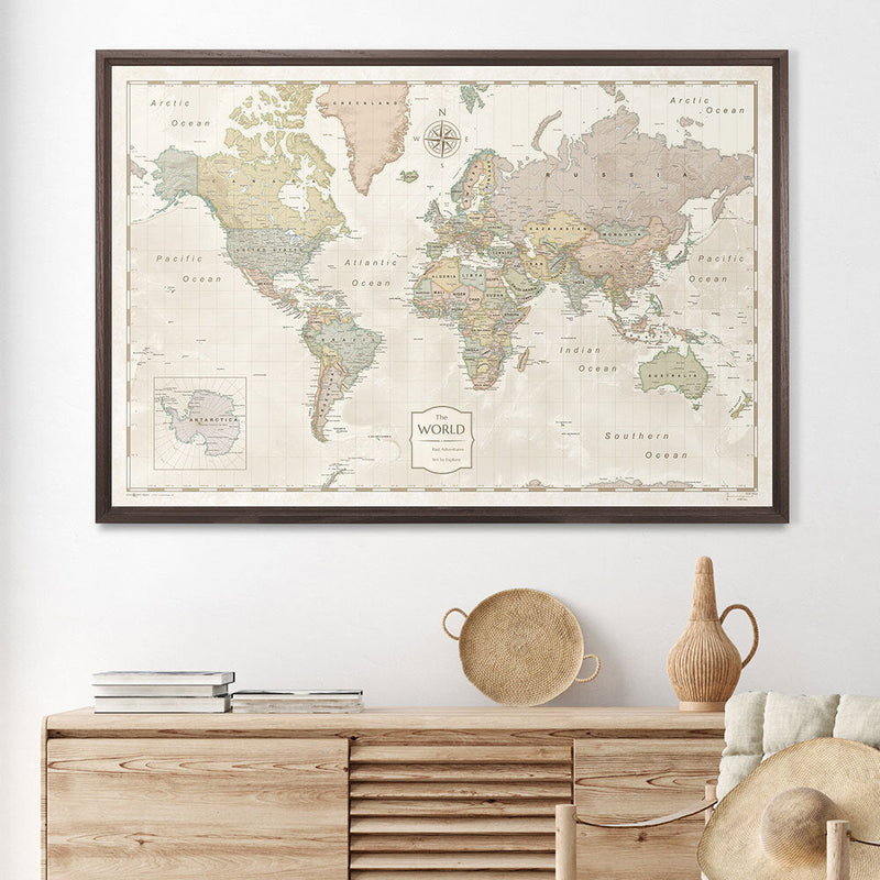 Desert Sunrise - World Map Pin Board | Conquest Maps