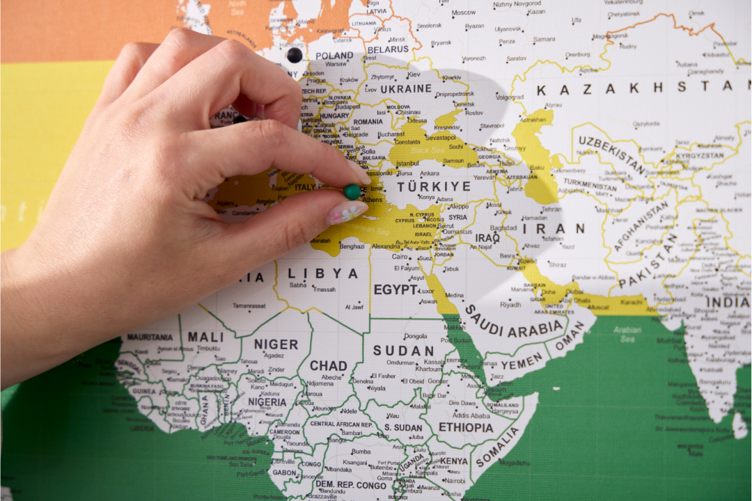 Push Pin World Map (Pin Board) - Rainbow Pride