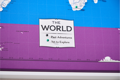 Push Pin World Map (Pin Board) - Rainbow Pride