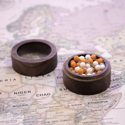 Round Push Pin Keepsake Box with Window (Copy) Conquest Maps LLC