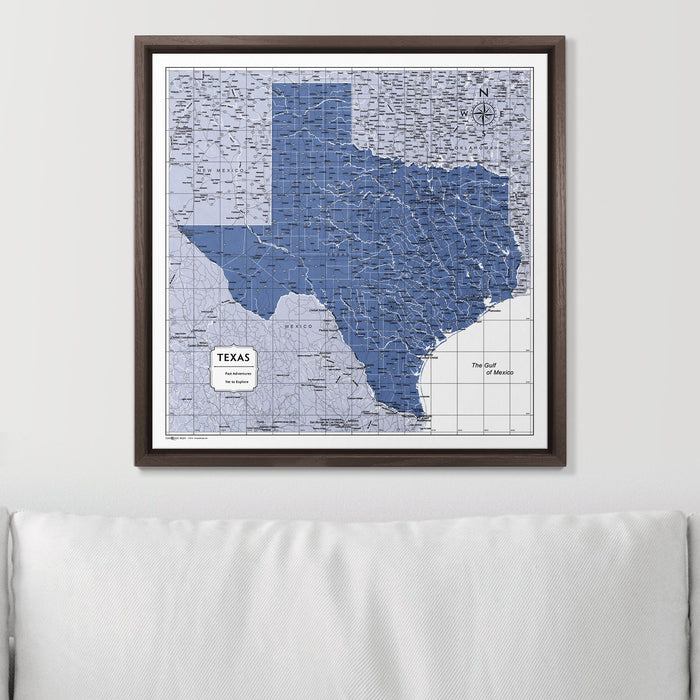 Push Pin Texas Map (Pin Board) - Navy Color Splash CM Pin Board
