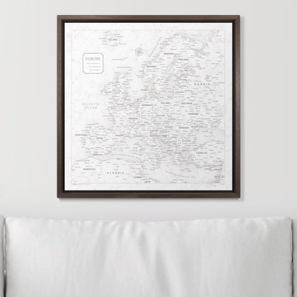 Push Pin Europe Map (Pin Board) - Classic Marble CM Pin Board