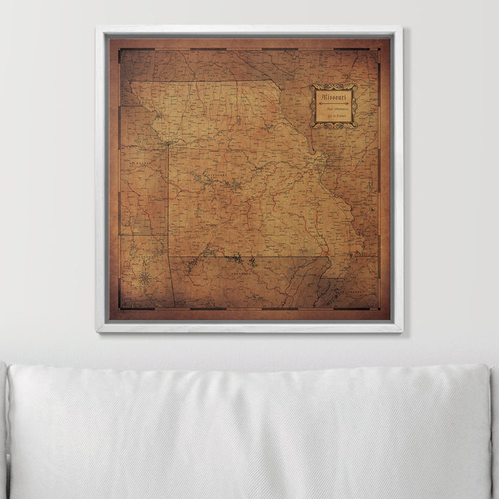 Push Pin Missouri Map (Pin Board) - Golden Aged