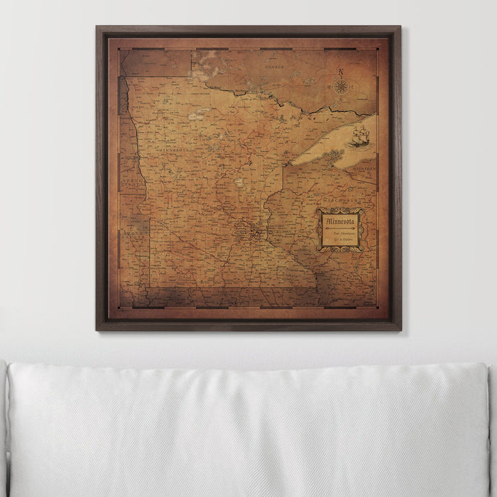 Push Pin Minnesota Map (Pin Board) - Golden Aged
