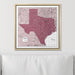 Push Pin Texas Map (Pin Board) - Burgundy Color Splash CM Pin Board