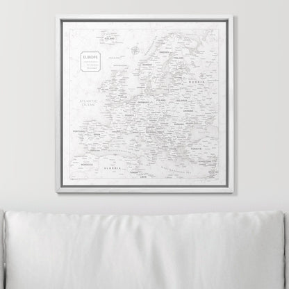Push Pin Europe Map (Pin Board) - Classic Marble CM Pin Board