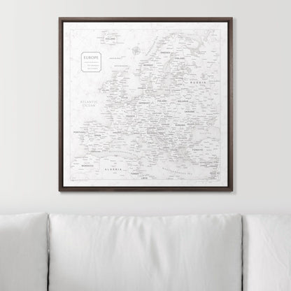 Push Pin Europe Map (Pin Board) - Classic Marble CM Pin Board