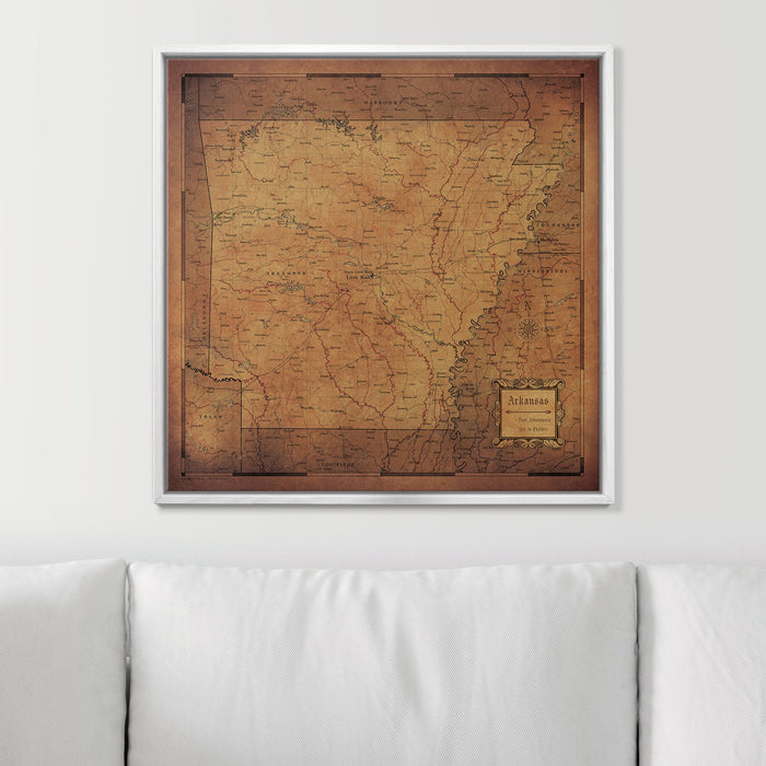Push Pin Arkansas Map (Pin Board) - Golden Aged CM Pin Board