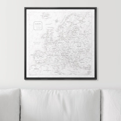 Push Pin Europe Map (Pin Board) - Classic Marble CM Pin Board