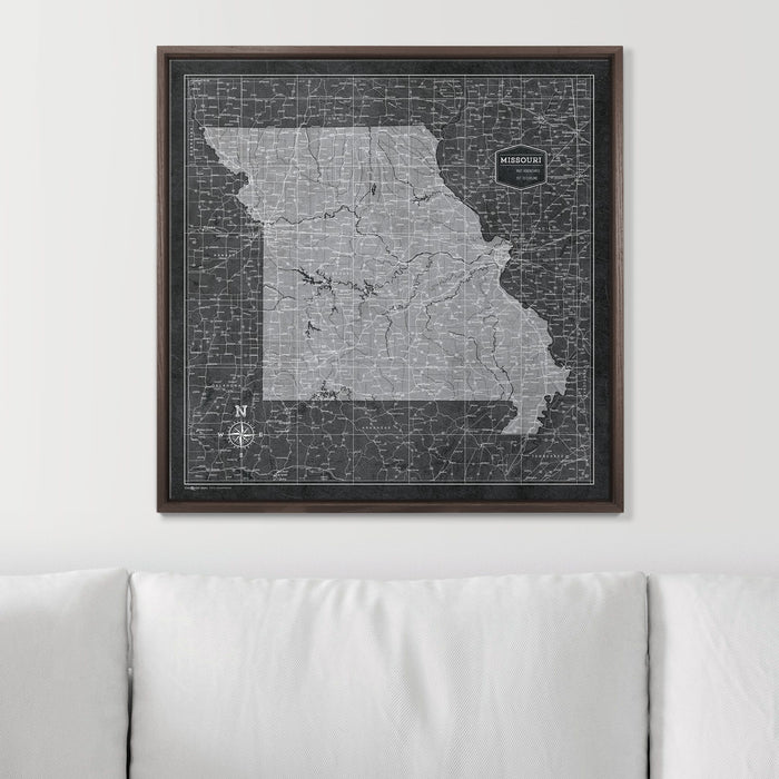 Push Pin Missouri Map (Pin Board) - Modern Slate