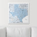 Push Pin Texas Map (Pin Board) - Light Blue Color Splash CM Pin Board