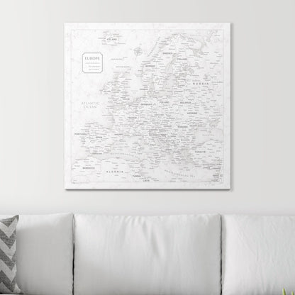 Push Pin Europe Map (Pin Board) - Classic Marble CM Pin Board