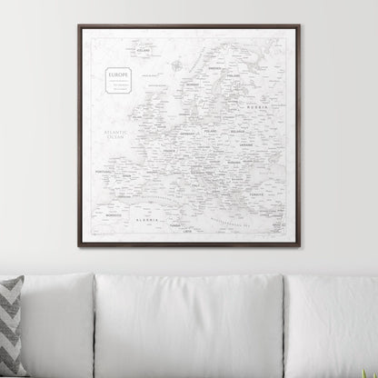 Push Pin Europe Map (Pin Board) - Classic Marble CM Pin Board
