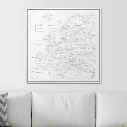Push Pin Europe Map (Pin Board) - Classic Marble CM Pin Board