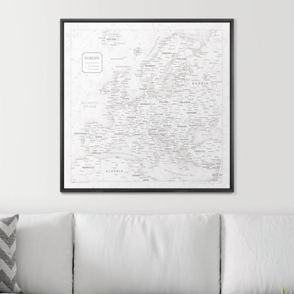 Push Pin Europe Map (Pin Board) - Classic Marble CM Pin Board