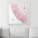 Push Pin California Map (Pin Board) - Pink Color Splash CM Pin Board