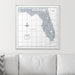 Push Pin Florida Map (Pin Board) - Light Gray Color Splash CM Pin Board