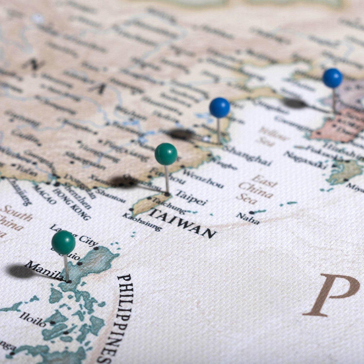 Push Pin World Map (Pin Board) - The Adventurer - Essentials Collection Conquest Maps LLC