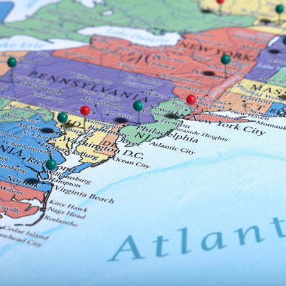 Push Pin World Map (Pin Board) - The Trailblazer - Essentials Collection Conquest Maps LLC