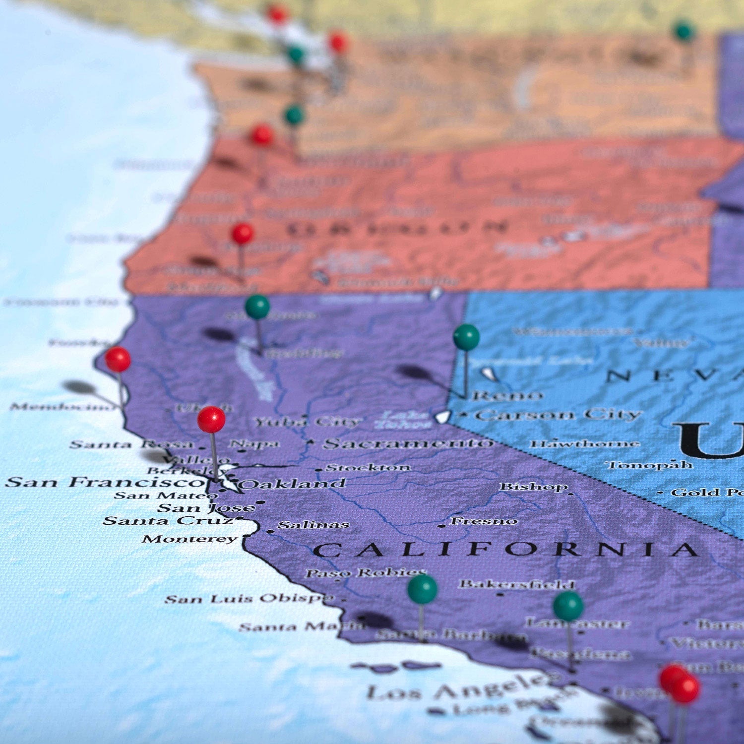 Push Pin World Map (Pin Board) - The Trailblazer - Essentials Collection Conquest Maps LLC