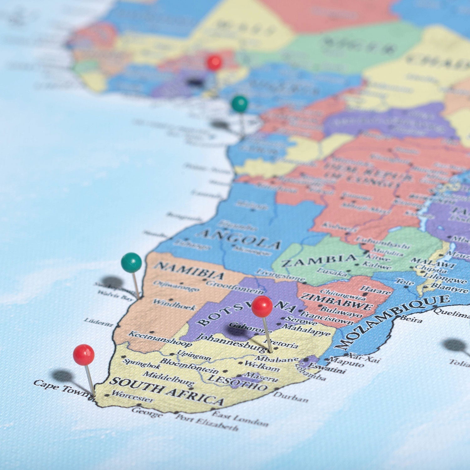 Push Pin World Map (Pin Board) - The Wanderer - Standard Conquest Maps LLC