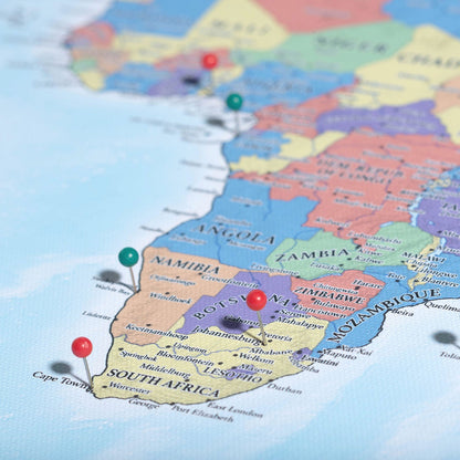 Push Pin World Map (Pin Board) - The Wanderer - Standard Conquest Maps LLC