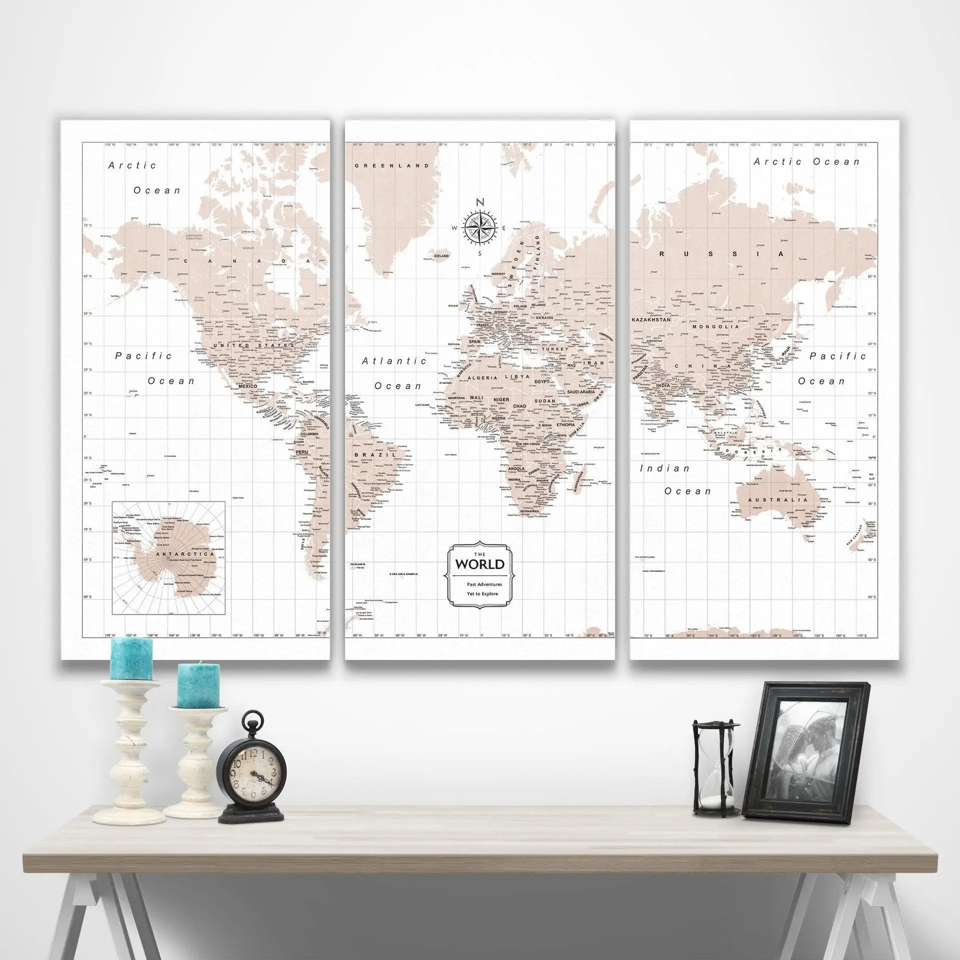 Map Color Brown Map of the World | Brown Color Splash | Shop Conquest Maps