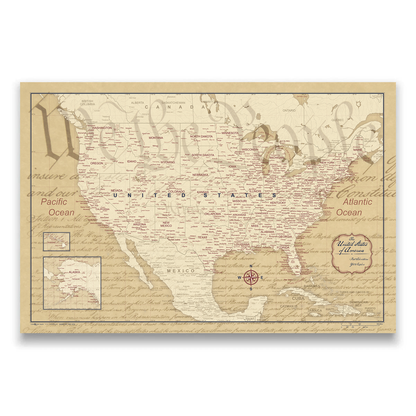 Push Pin USA Map (Pin Board) - We the People 250th Anniversary Edition (Copy) CM Pin Board