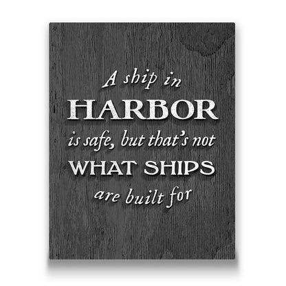 A Ship In Harbor - Canvas Wall Art Conquest Maps LLC