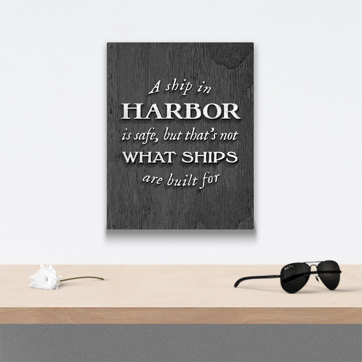 A Ship In Harbor - Canvas Wall Art Conquest Maps LLC