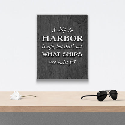 A Ship In Harbor - Canvas Wall Art Conquest Maps LLC