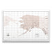 Push Pin Alaska Map (Pin Board) - Light Brown Color Splash CM Pin Board