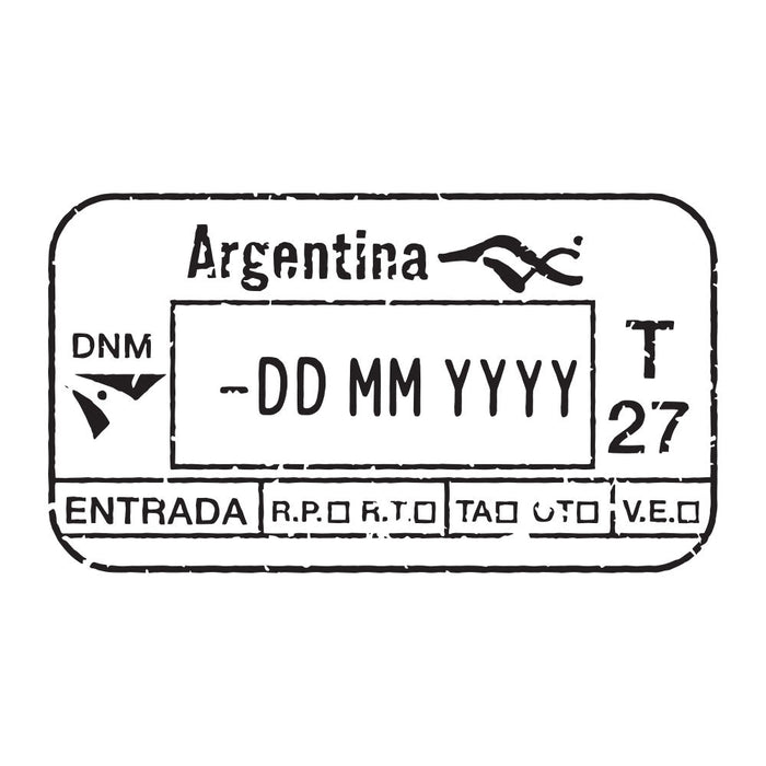 Passport Stamp Decal - Argentina Conquest Maps LLC