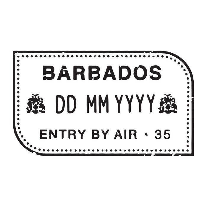 Passport Stamp Decal - Barbados Conquest Maps LLC